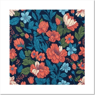 floral pattern Posters and Art